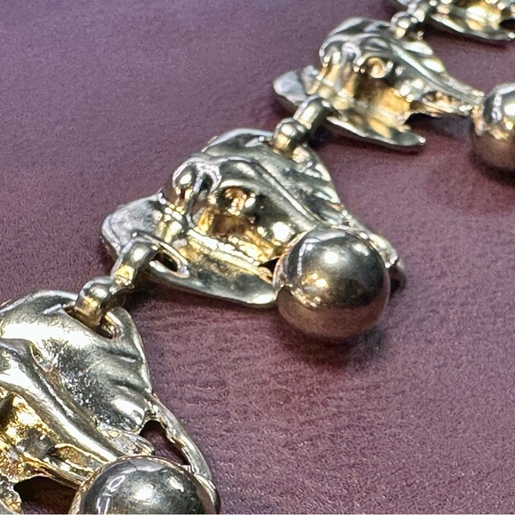 Gold tone belt with elephant and bells lavish sparkling - 1960s - Picture 7 of 12